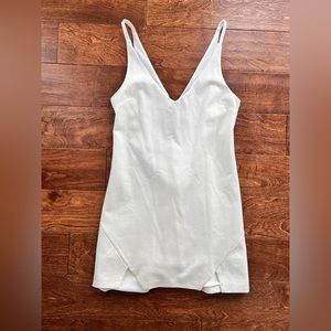 White High Cut Mini Dress